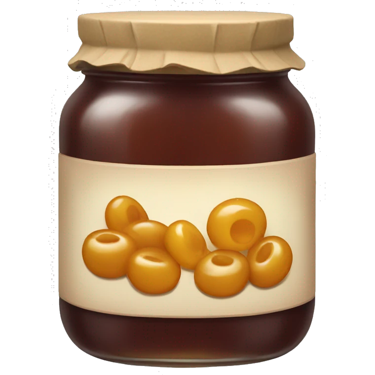 a jar of light-brown jam emoji