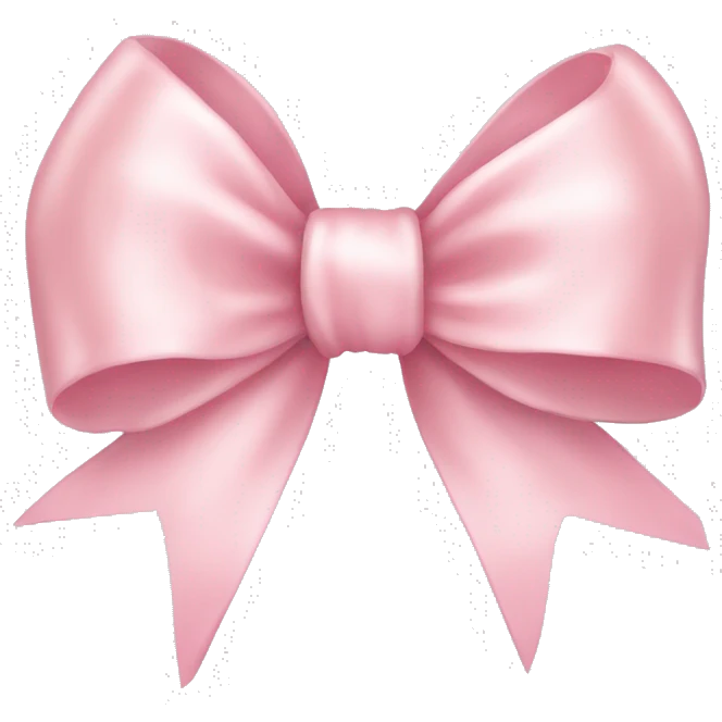 light pink ribbon bow emoji