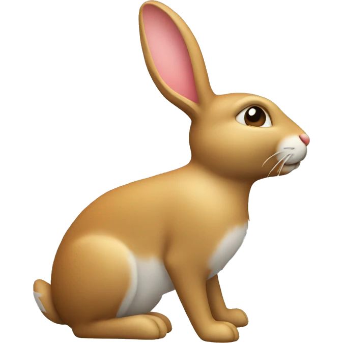 3d rabit in profile emoji