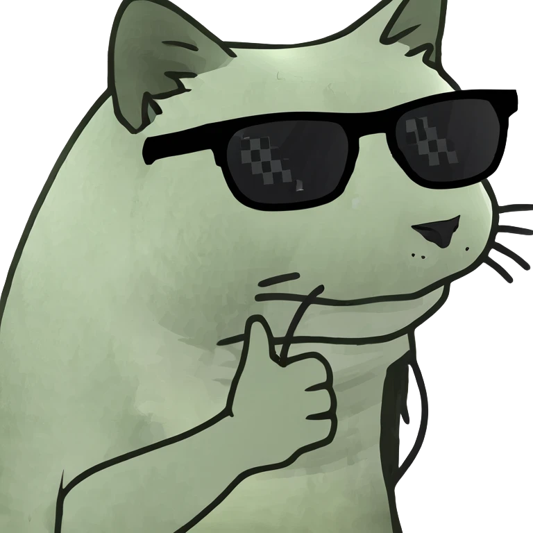 Cat with sunglasses emoji