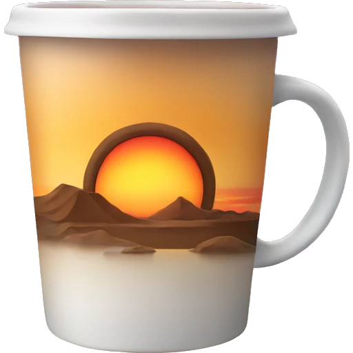 sunset coffe emoji