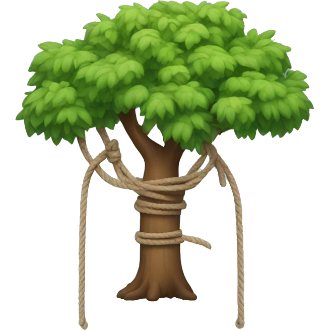 Tree with rope emoji