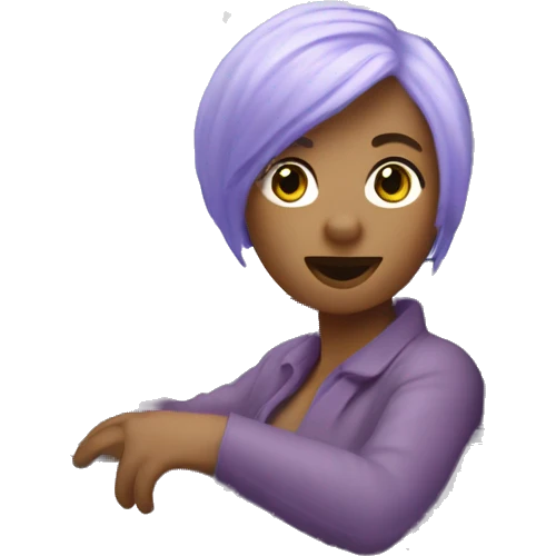 navy blue convertible Mini Cooper, with short, lilac colored haired woman driving - update woman to fair skinned emoji