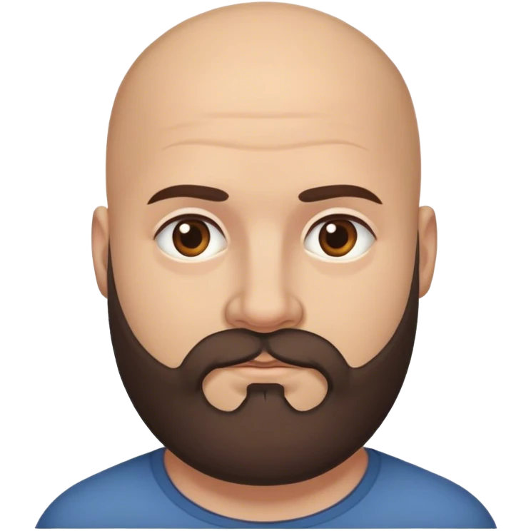 bald heavyset white man with dark brown beard jerking intimate sfw emoji