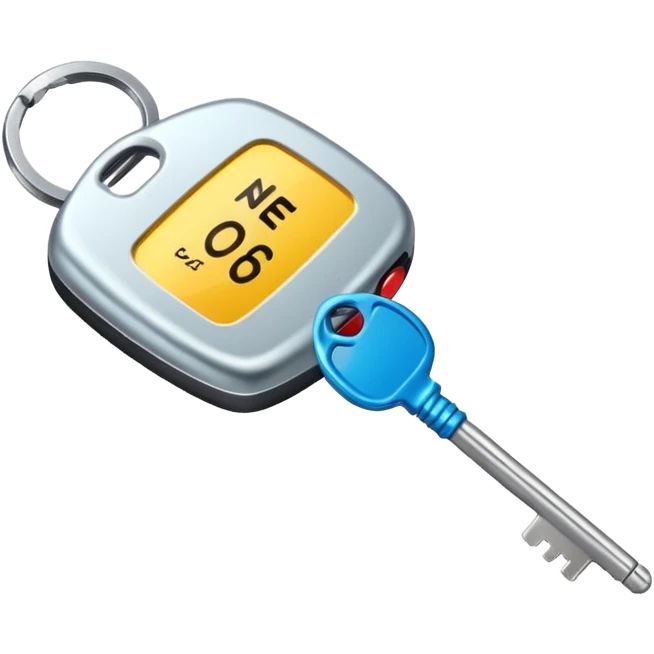 car key with a price tag emoji
