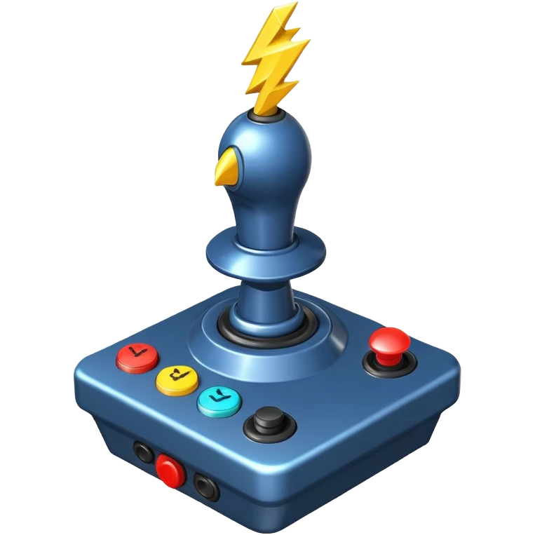 Classic joystick with lightning bolts emoji