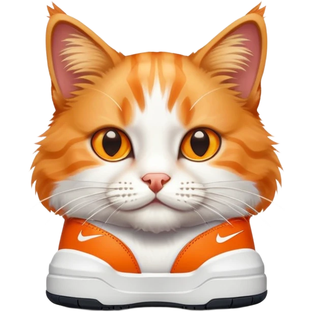 A cat with Nike on emoji