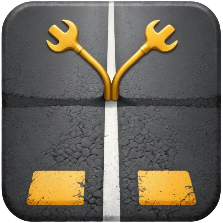 Forked regular road emoji
