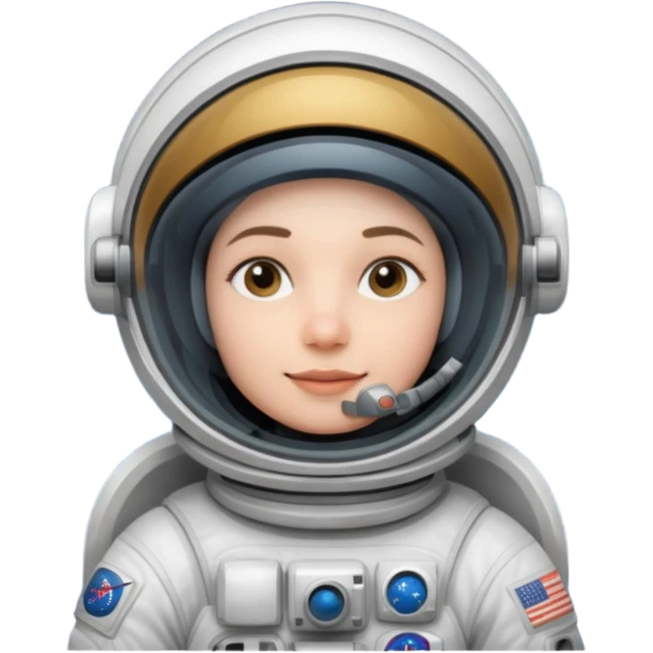 Astronaut floating in space no face only helmet emoji