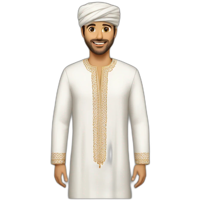 man dress moroccan clothes emoji