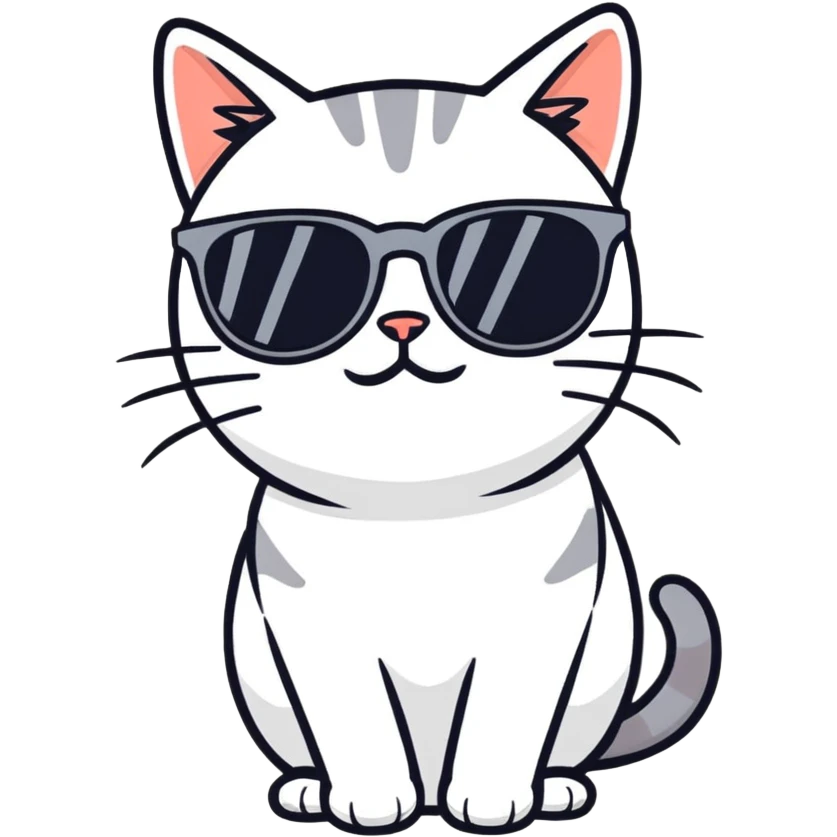 Cat with sunglasses emoji