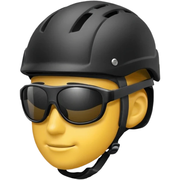 cycling sunglasses with a helmet emoji