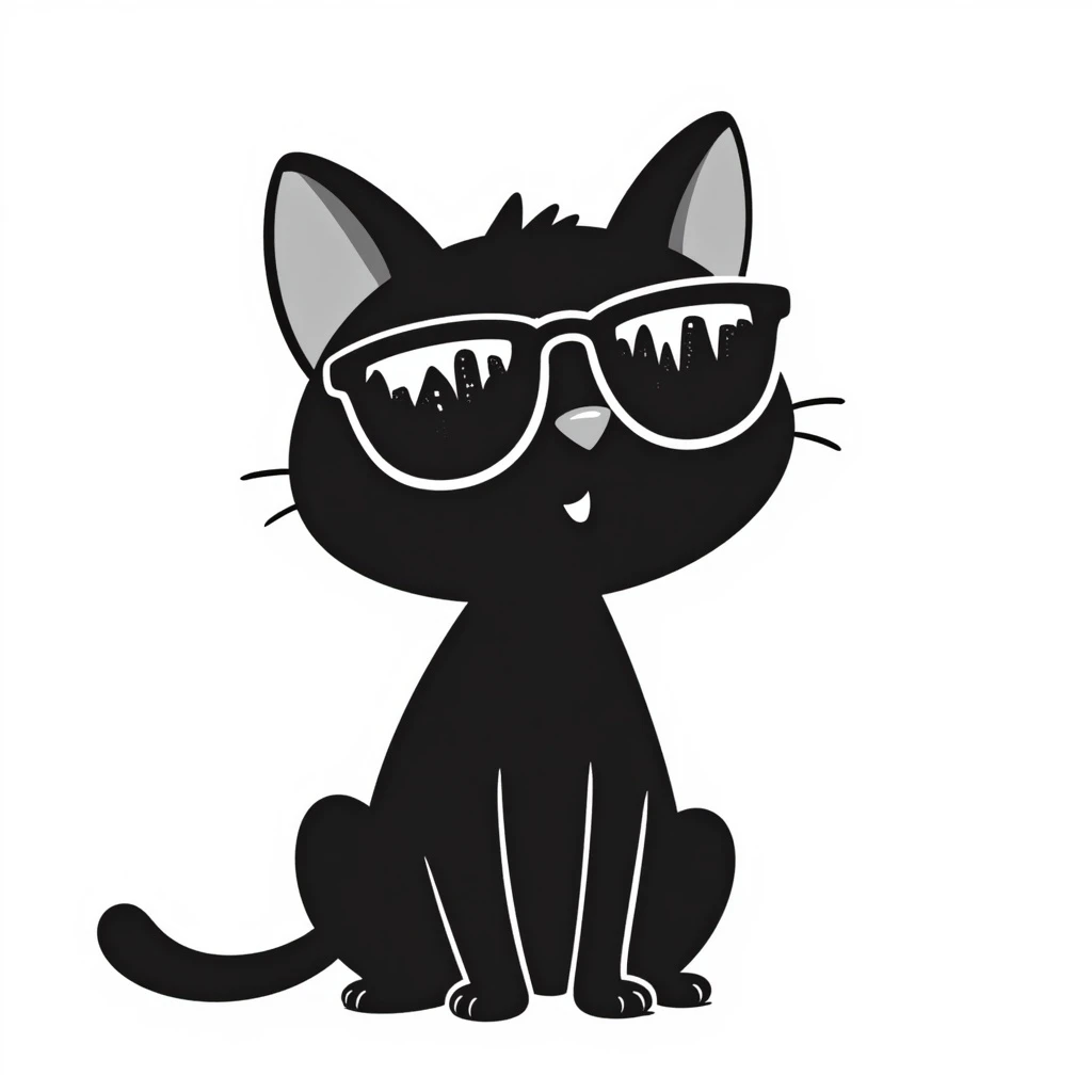 a cat wearing sunglasses emoji