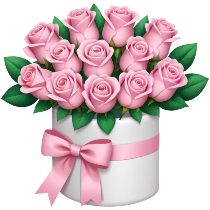 light pink bouquet of roses wrapped in white wrapping paper with pink bow emoji