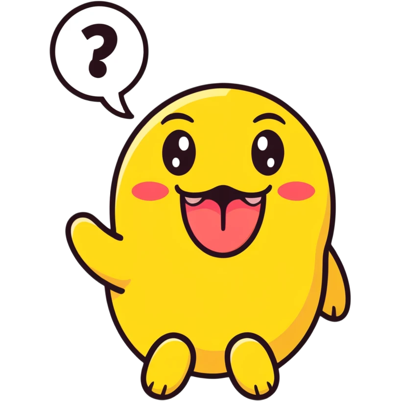 Yellow￼ tongue out emoji with hand on each side emoji