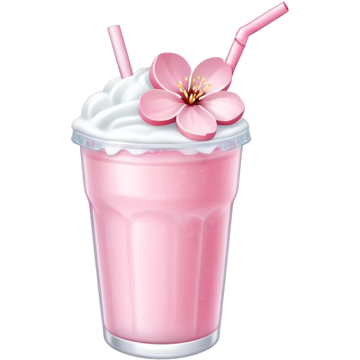 Pastel pink Cherry Blossom Sakura Slushie  emoji