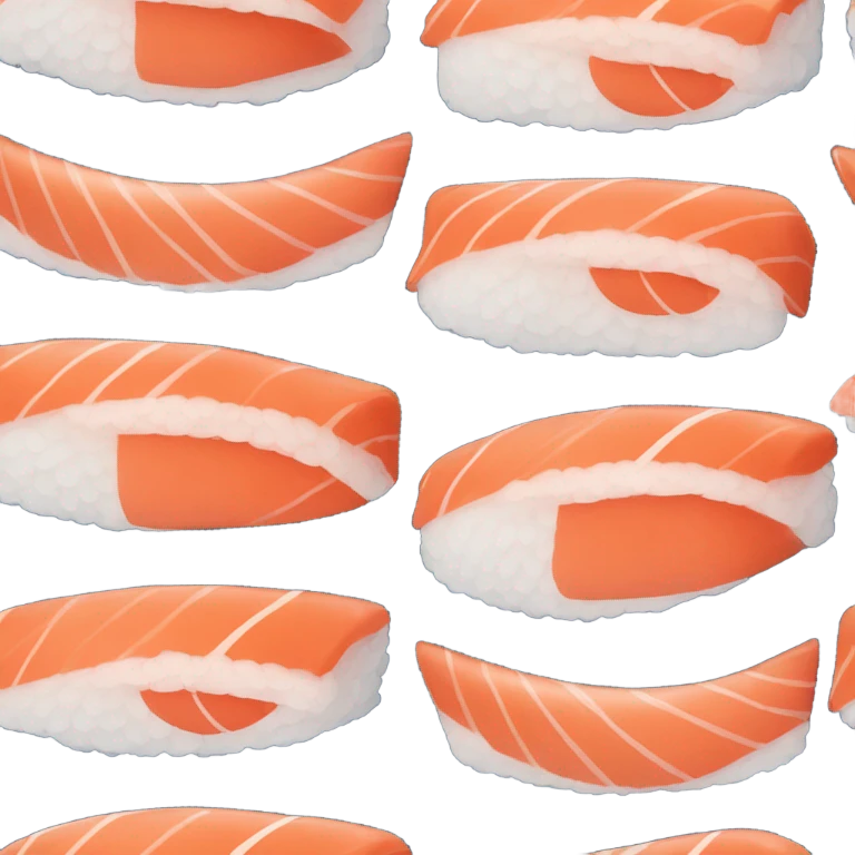 Salmon nigiri sushi with a smile emoji