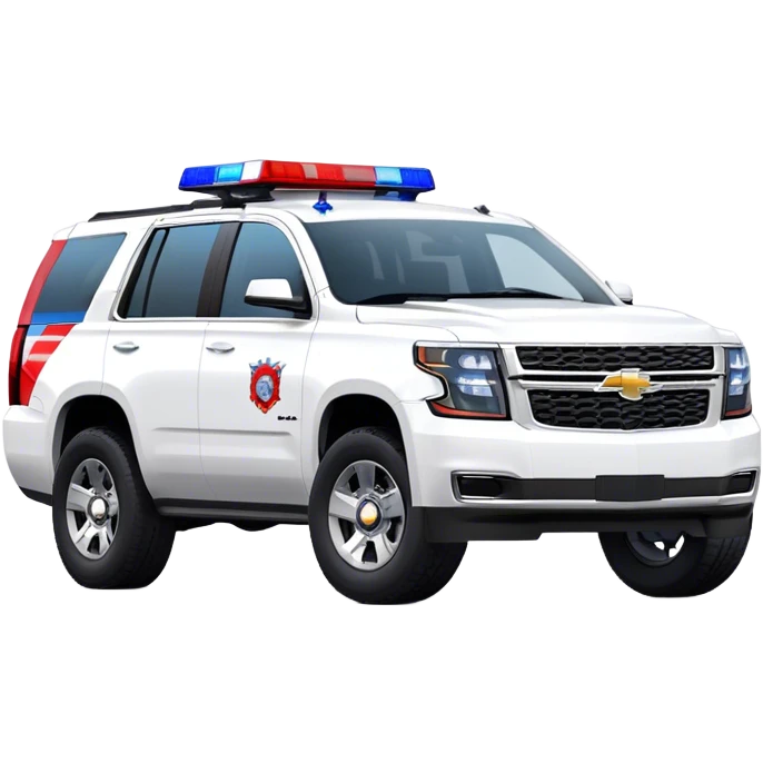 Emergency Response SUV - Chevrolet Tahoe (Model Year: 2021) (Iconic colour: White with red/blue sirens) emoji