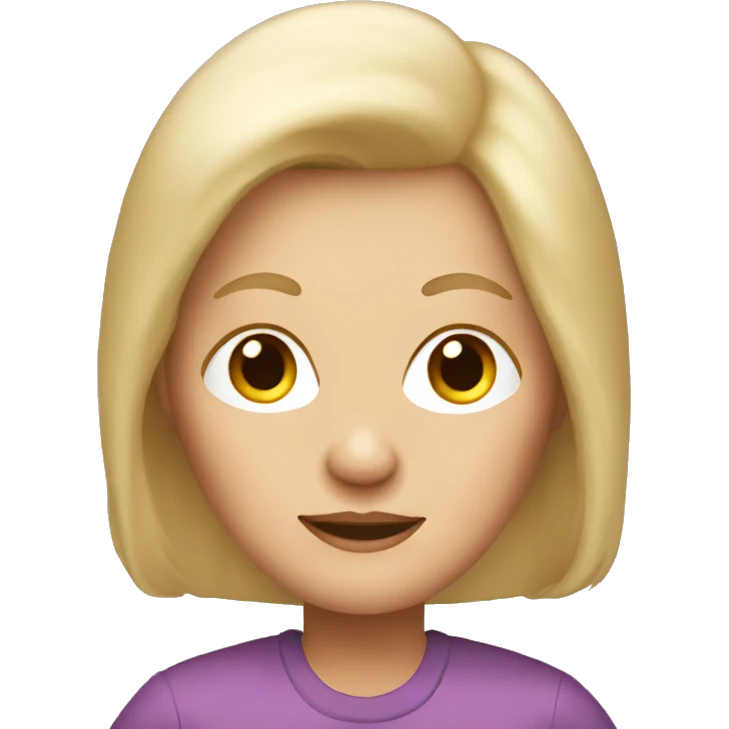 grandma with very half long blonde hair with no glasses emoji