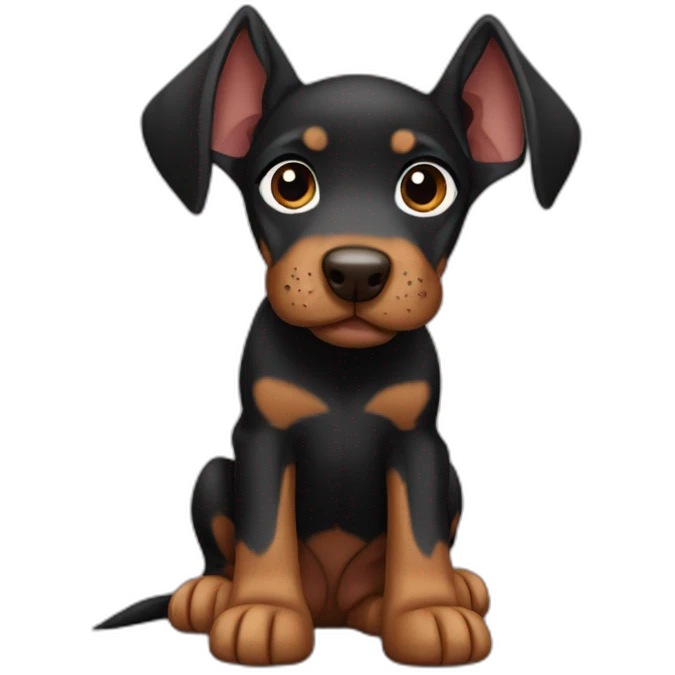 Doberman puppy emoji