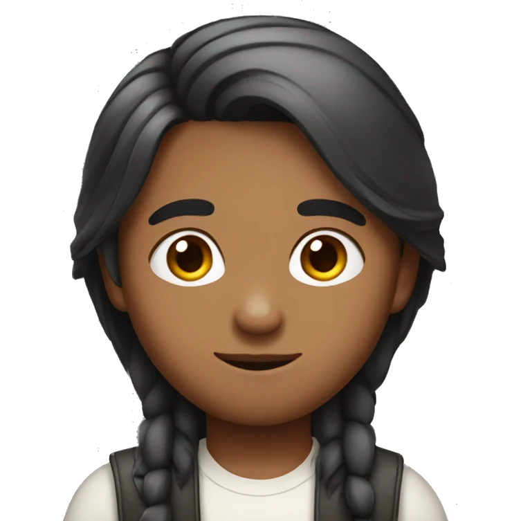Indian boy with straight Korean hairstyle emoji