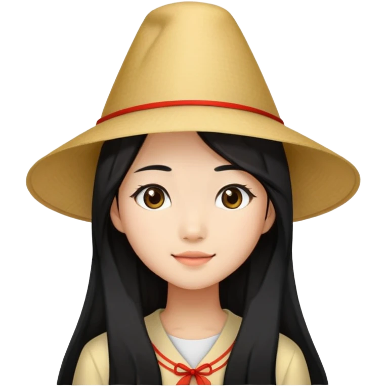 An 18-year-old Chinese girl with long black hair is celebrating her birthday. emoji