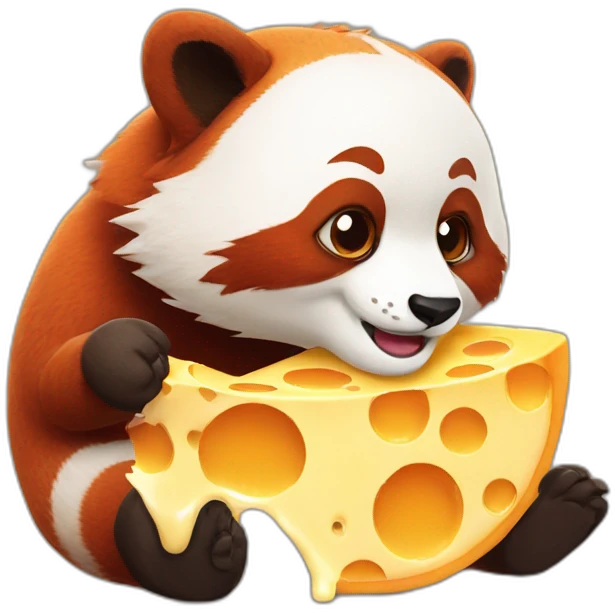 redpanda eating melt cheese emoji