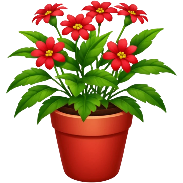 Potted Sidewalk plant red emoji