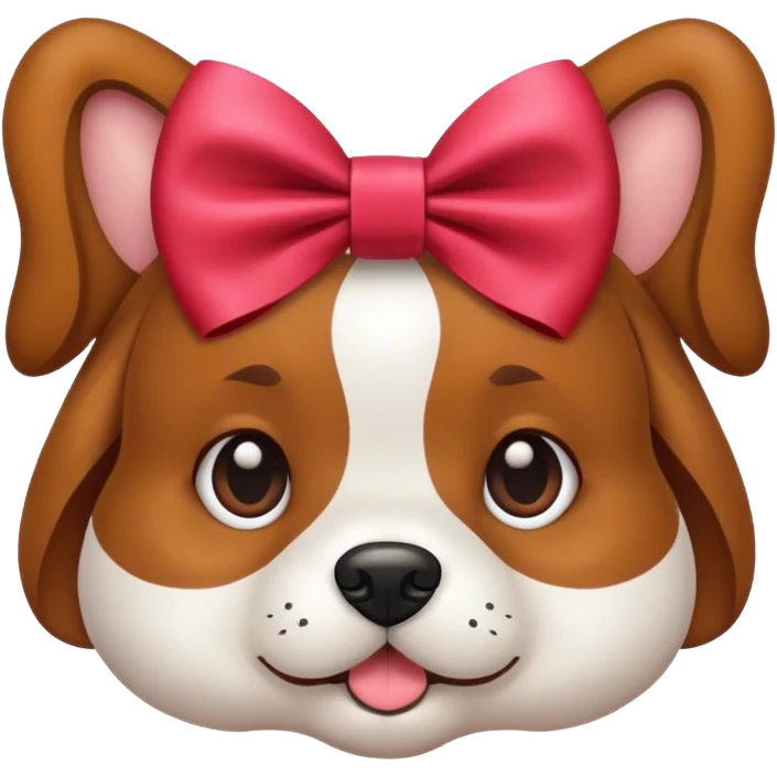 Dog with bow emoji