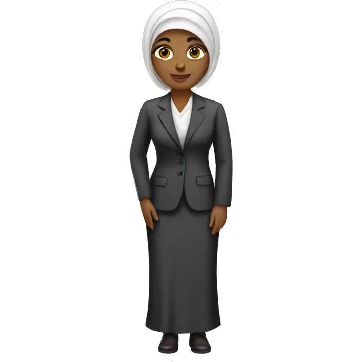 Muslim female lawyer  white  emoji