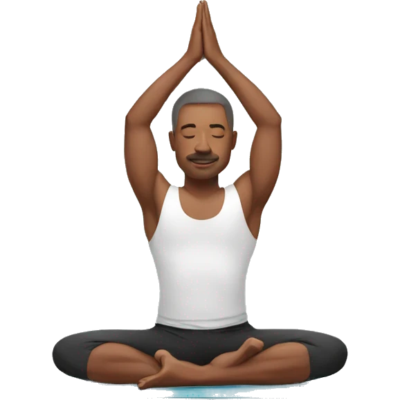 man doing yoga emoji