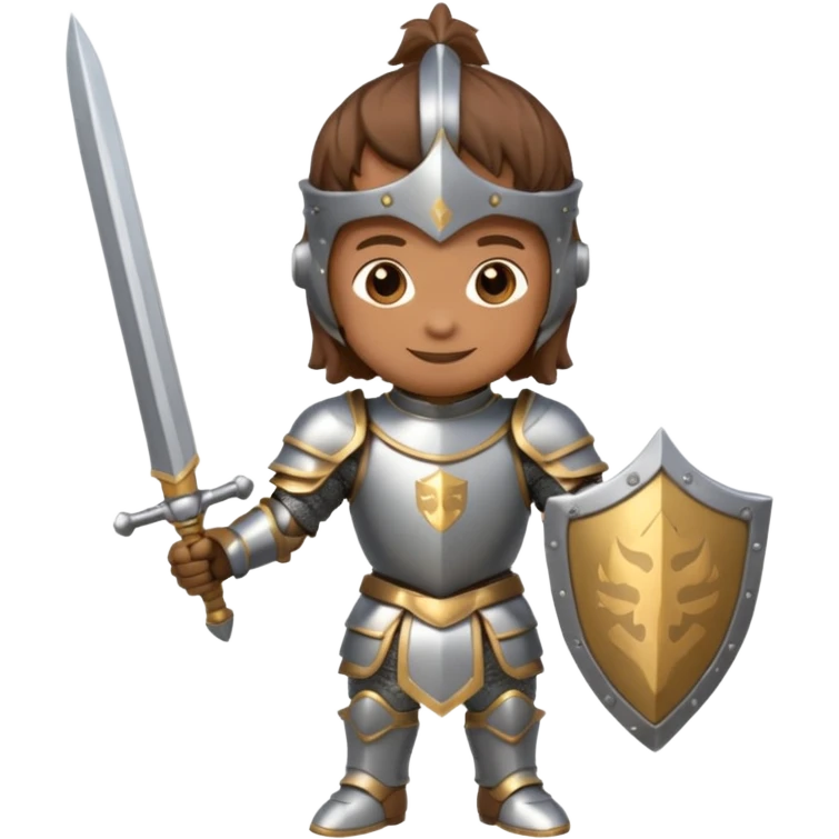 knight, no sword, chibi full body emoji