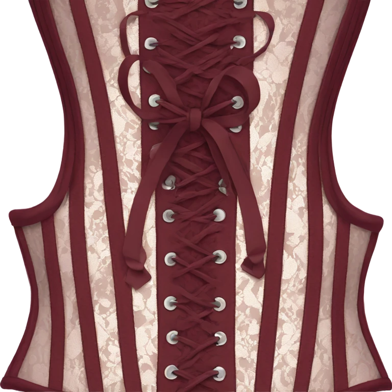 burgundy lace corset emoji