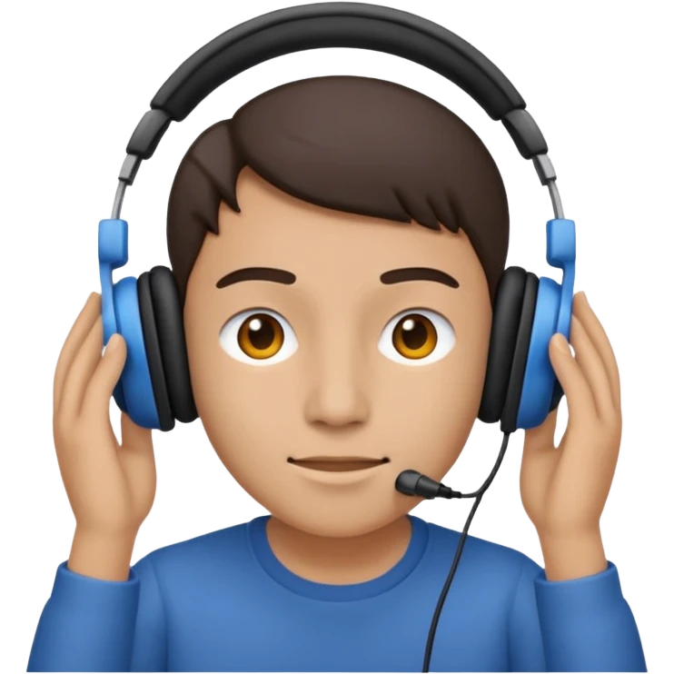 Person listening to music using headphones emoji