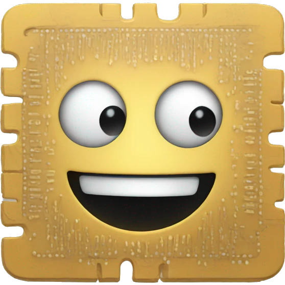 AI chip smiling emoji