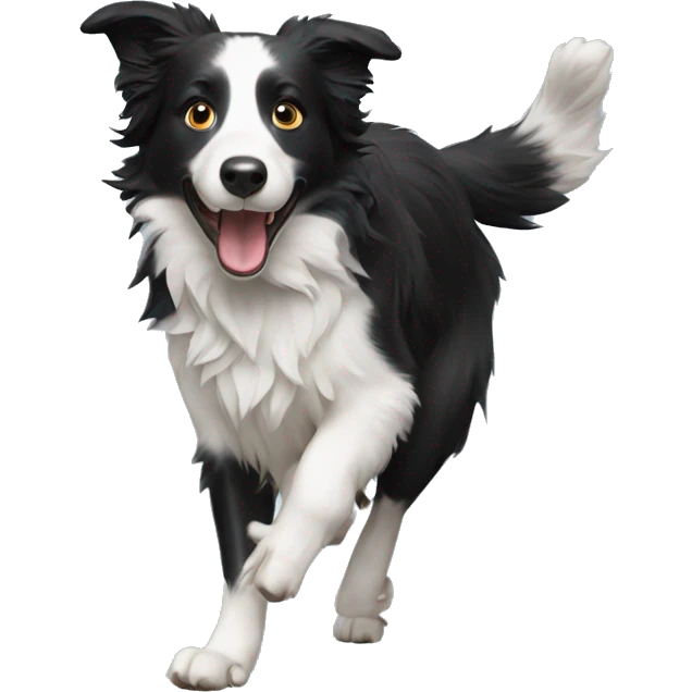 Border collie dancing  emoji