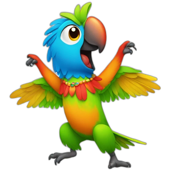 Dancing parrot emoji