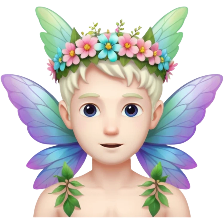 male fairy wings. emoji