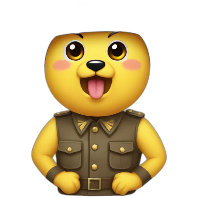 Pikashu  qui se bat avec hitler emoji