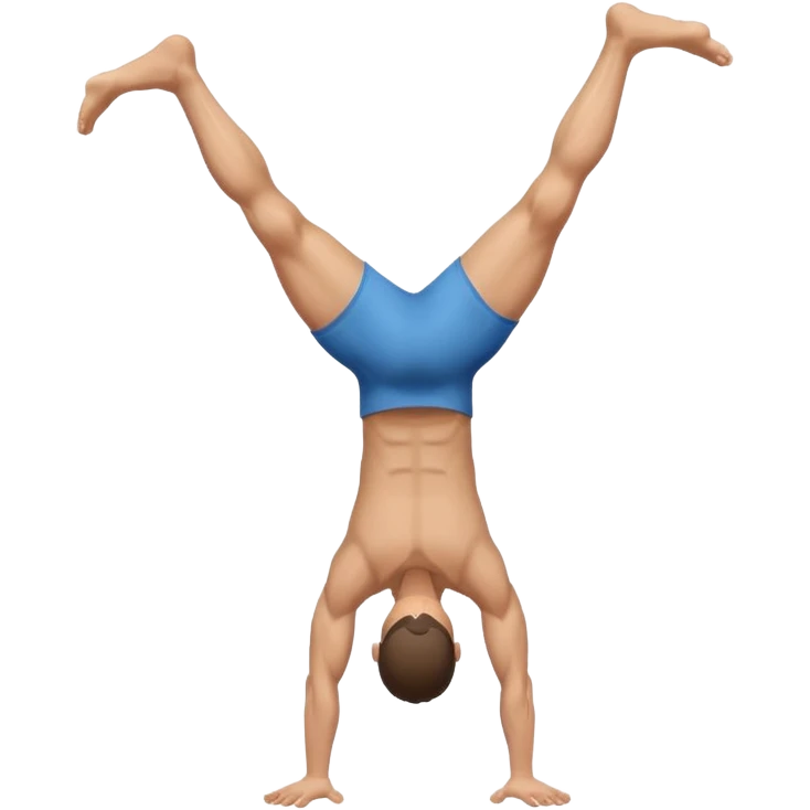 a man doimg a handstand emoji