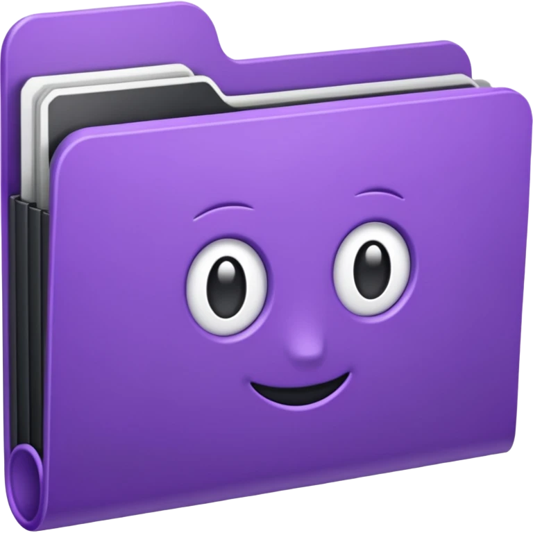 purple movies folder emoji