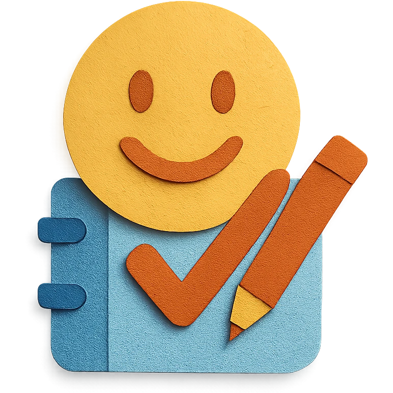 habit symbol, paper craft style emoji