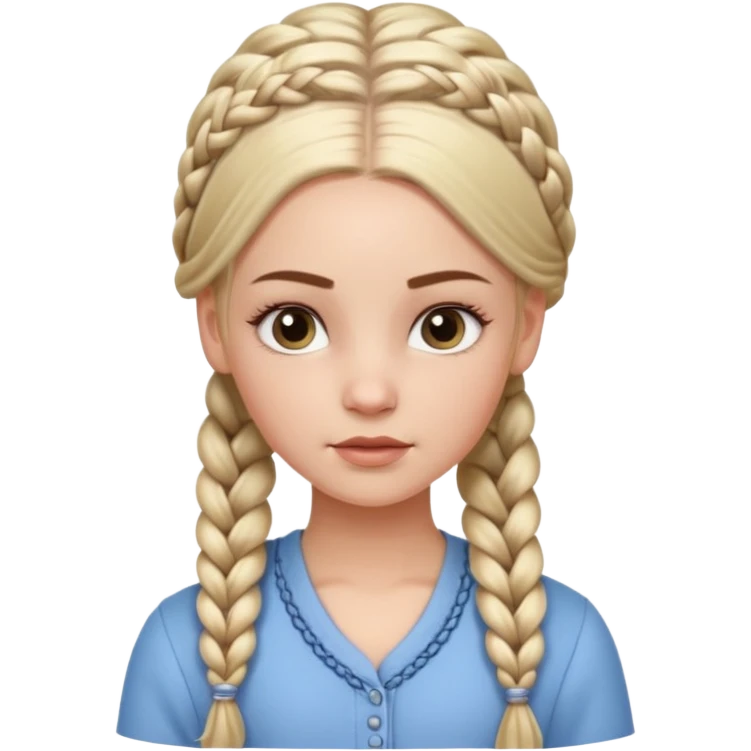 white girl with long braids hairstyle with baby hair, detailed braids, soft edges, realistic baby hair styling on forehead, clean look, keep same face, same clothes, same background emoji