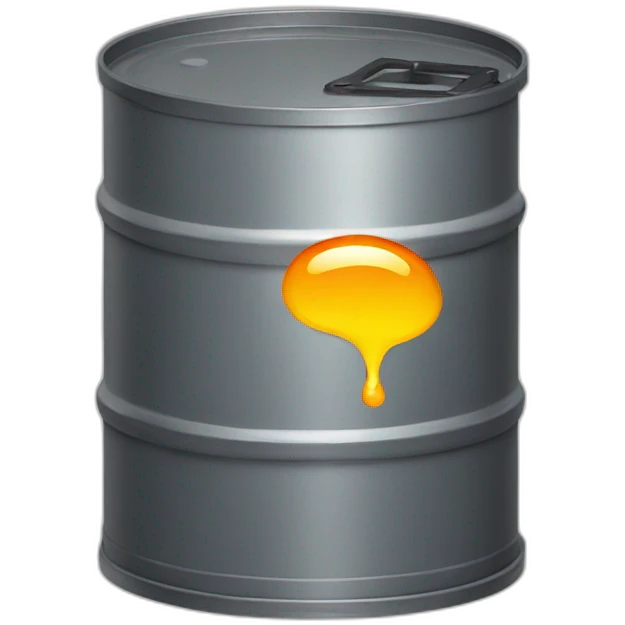 Oil barrel. a drop of oil on it emoji