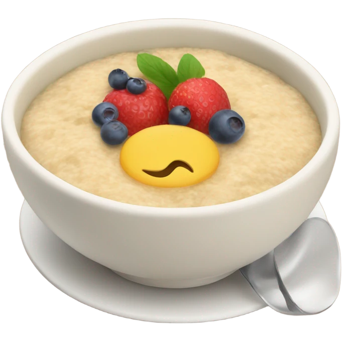 porridge with fruit emoji