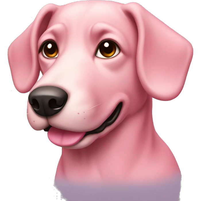 Dog pink emoji