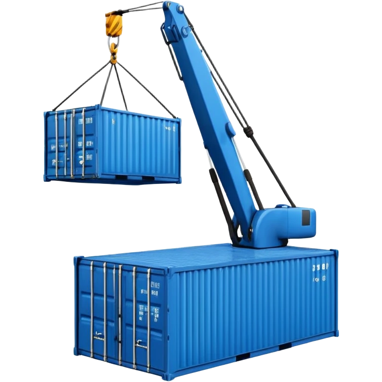 crane lifting a container  emoji