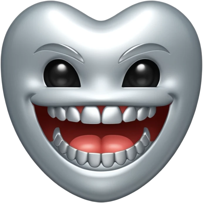 metallic teeth emoji