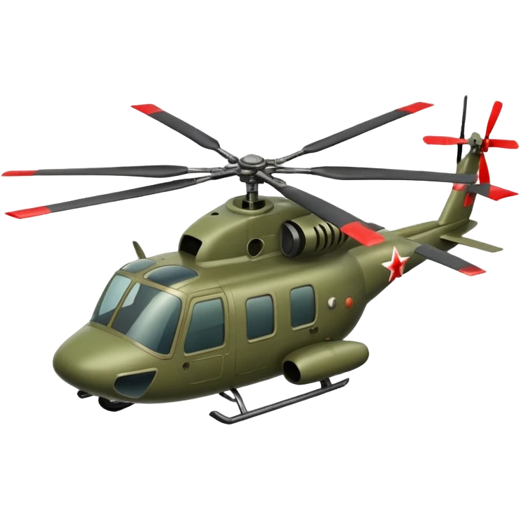 WW2 style helicopter with red star emoji