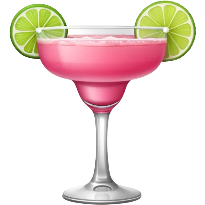 Pink margarita with lime emoji
